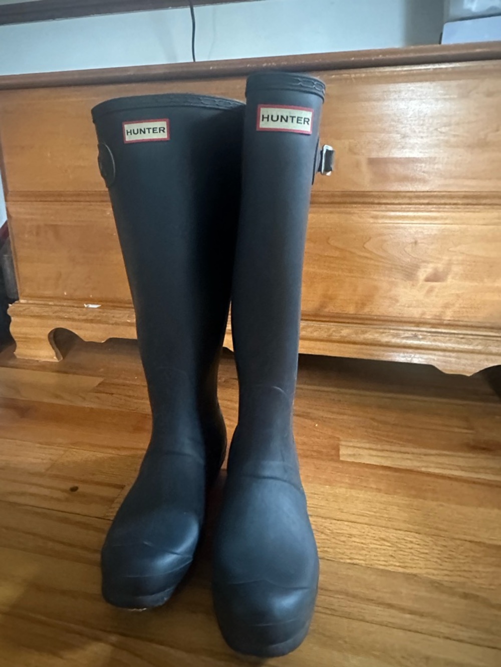 Hunter Matte Black Tall Rubber Boots